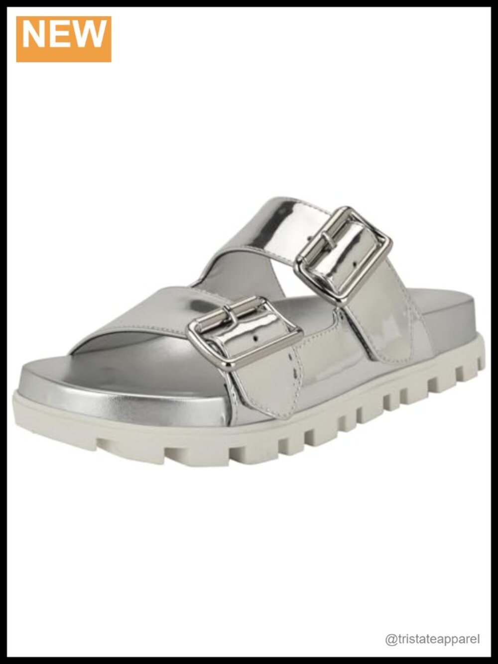 Nine West Timma Platform Heeled Sandals Slip-On Double Strap Casual